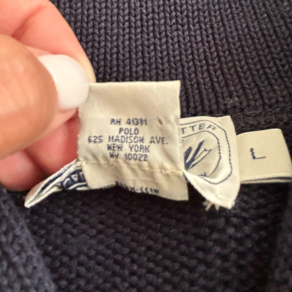 ✨RUGBY RALPH LAUREN Varsity Cotton Knit Shawl Collar Cardigan Sweater Vintage - Picture 7 of 16